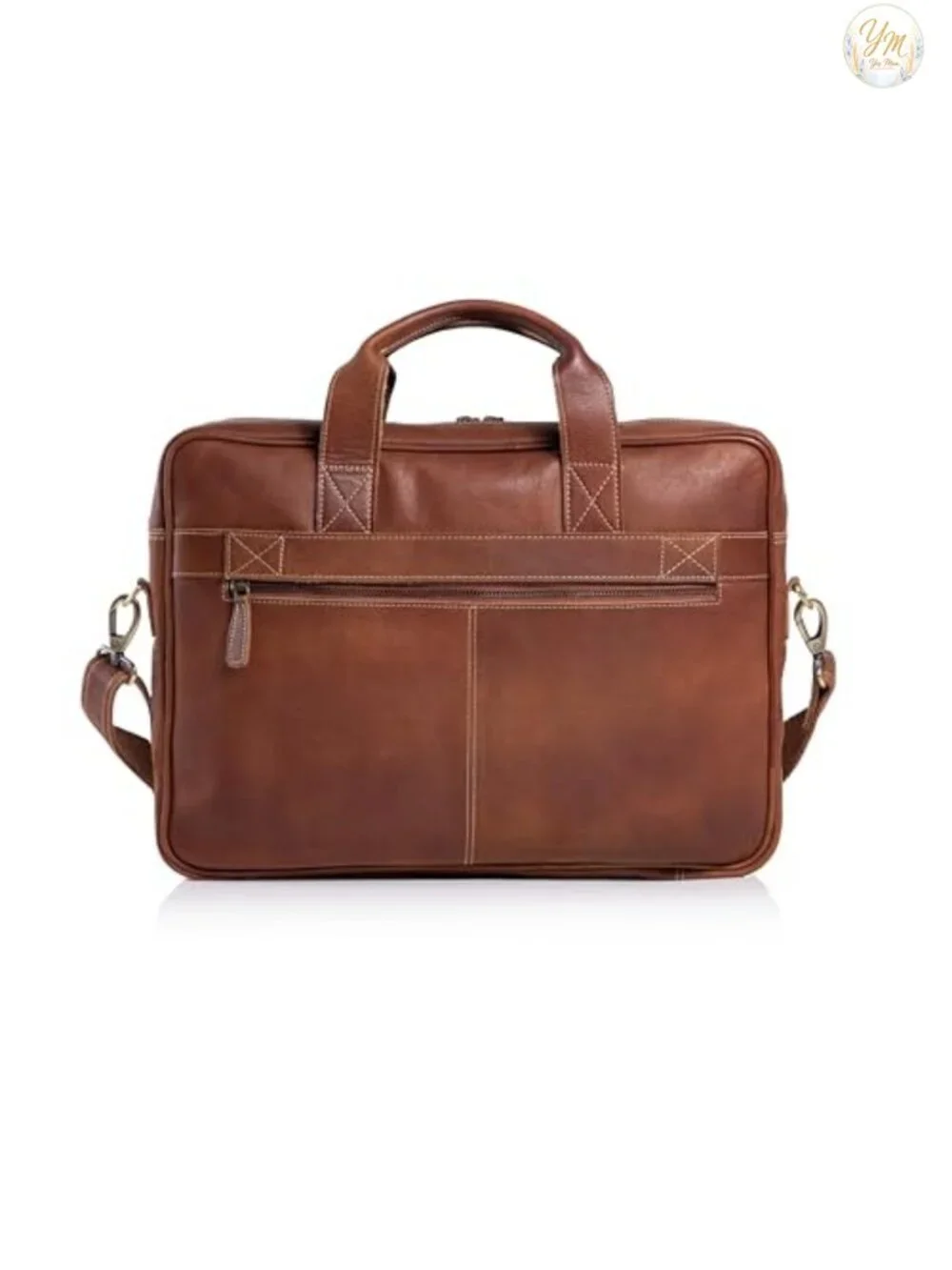 Premium Buffalo Leather Laptop Messenger Bag 16 inch Briefcase for Men Women